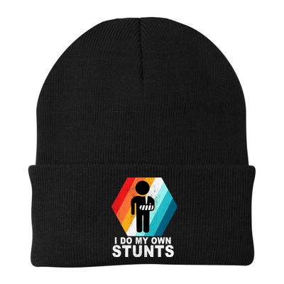 I Do My Own Stunts Retro Funny Meme Beanie