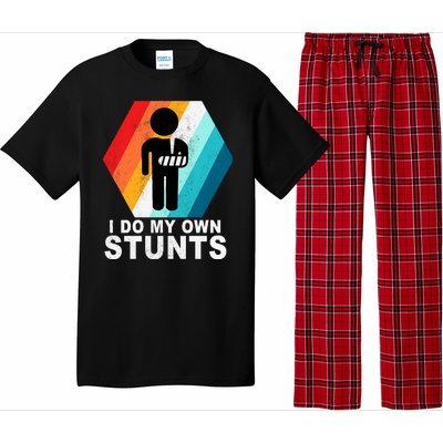 I Do My Own Stunts Retro Funny Meme Pajama Set