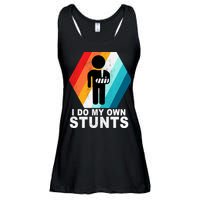 I Do My Own Stunts Retro Funny Meme Ladies Essential Flowy Tank