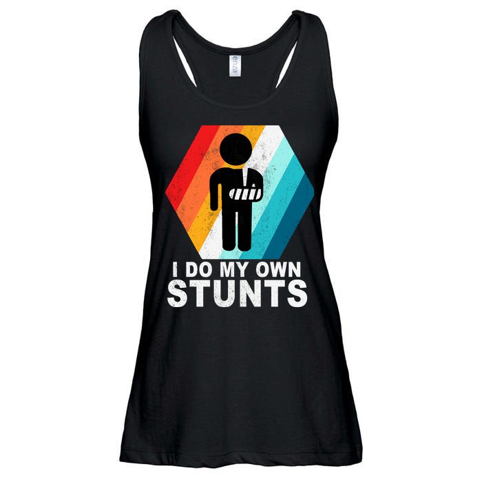 I Do My Own Stunts Retro Funny Meme Ladies Essential Flowy Tank