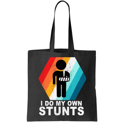 I Do My Own Stunts Retro Funny Meme Bag
