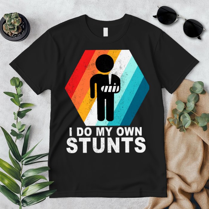 I Do My Own Stunts Retro Funny Meme Premium T-Shirt