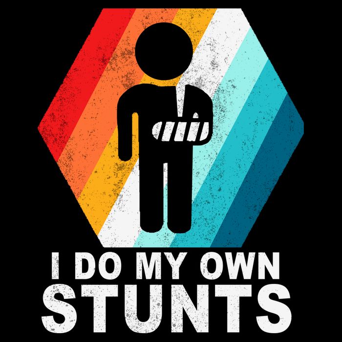 I Do My Own Stunts Retro Funny Meme Premium T-Shirt