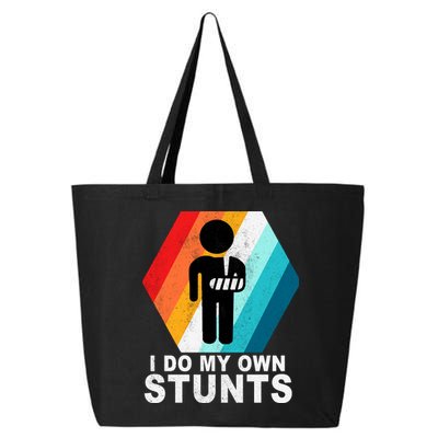 I Do My Own Stunts Retro Funny Meme 25L Jumbo Tote