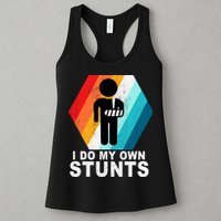 I Do My Own Stunts Retro Funny Meme Womens Tank Top