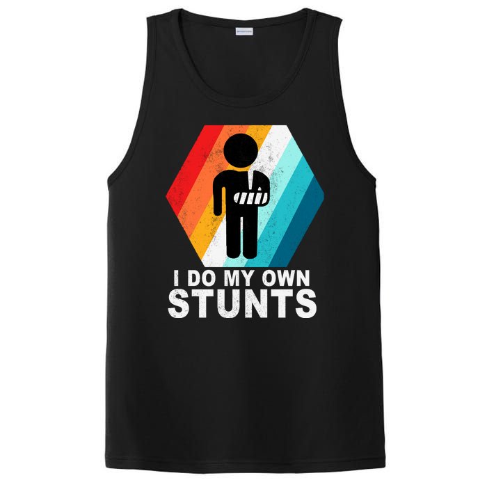 I Do My Own Stunts Retro Funny Meme PosiCharge Competitor Tank