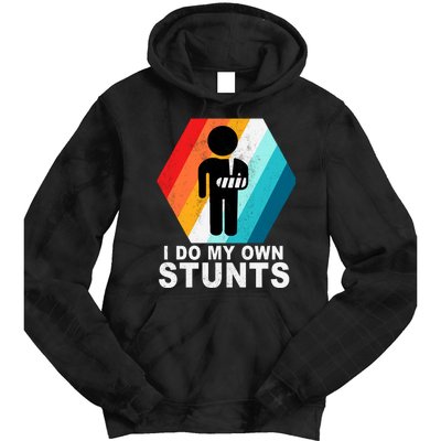 I Do My Own Stunts Retro Funny Meme Tie Dye Hoodie