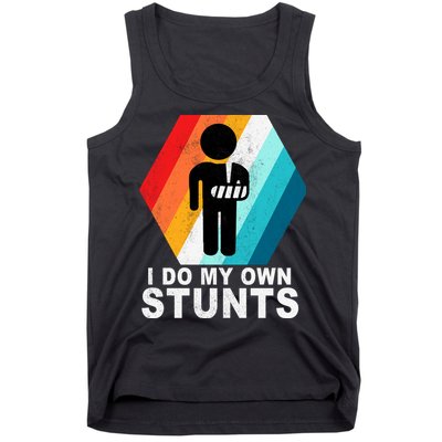 I Do My Own Stunts Retro Funny Meme Tank Top