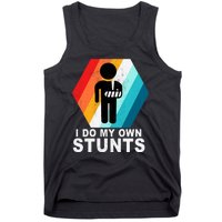 I Do My Own Stunts Retro Funny Meme Tank Top