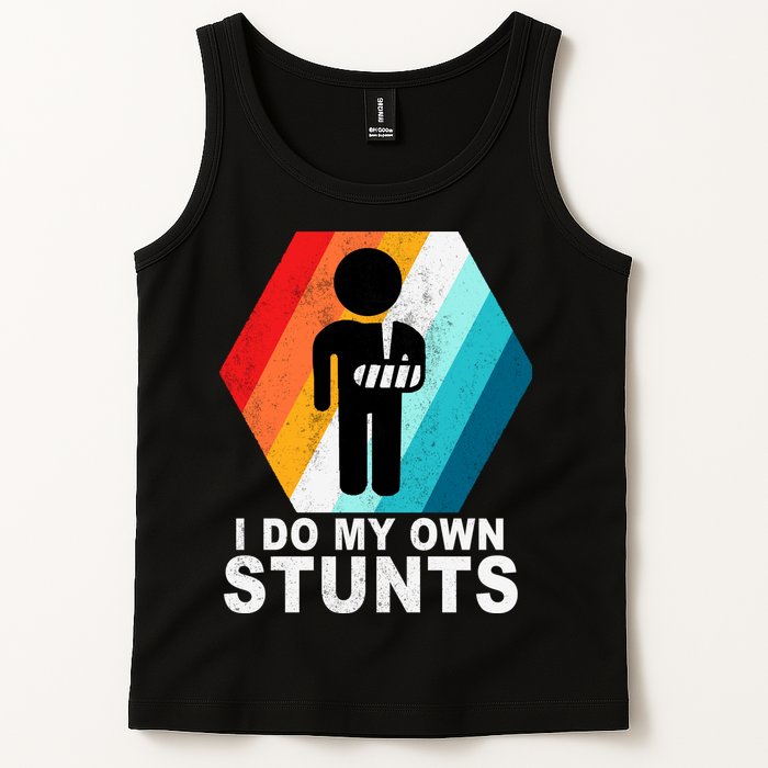 I Do My Own Stunts Retro Funny Meme Tank Top