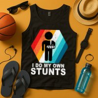 I Do My Own Stunts Retro Funny Meme Tank Top