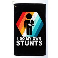 I Do My Own Stunts Retro Funny Meme Golf Towel