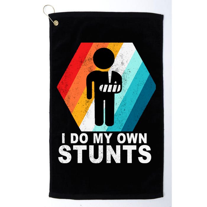 I Do My Own Stunts Retro Funny Meme Golf Towel