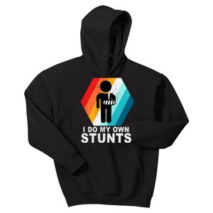 I Do My Own Stunts Retro Funny Meme Kids Hoodie