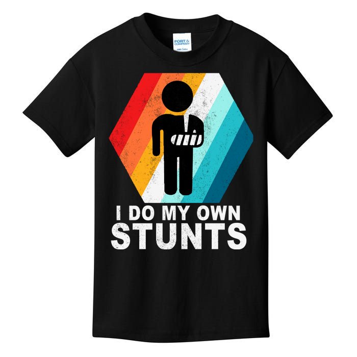 I Do My Own Stunts Retro Funny Meme Kids T-Shirt