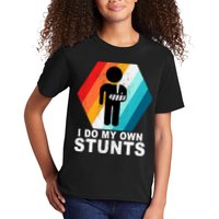 I Do My Own Stunts Retro Funny Meme Kids T-Shirt