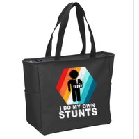I Do My Own Stunts Retro Funny Meme Zip Tote Bag
