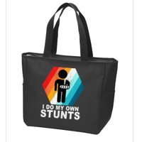 I Do My Own Stunts Retro Funny Meme Zip Tote Bag