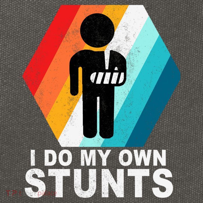 I Do My Own Stunts Retro Funny Meme Cotton Canvas Backpack