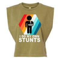 I Do My Own Stunts Retro Funny Meme Garment-Dyed Women's Muscle Tee