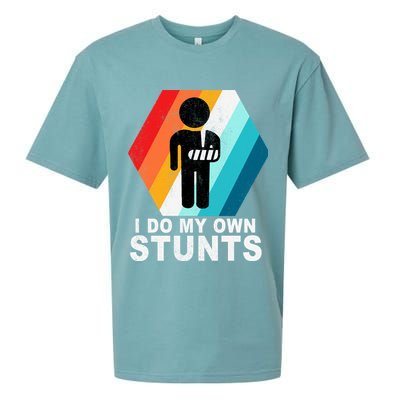 I Do My Own Stunts Retro Funny Meme Sueded Cloud Jersey T-Shirt