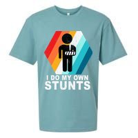 I Do My Own Stunts Retro Funny Meme Sueded Cloud Jersey T-Shirt