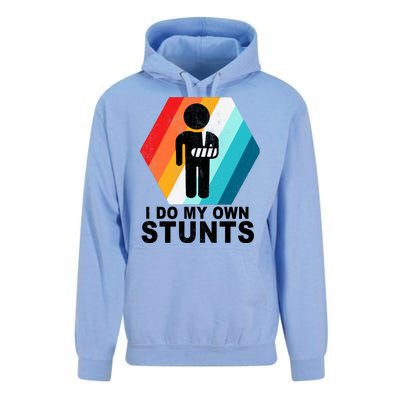 I Do My Own Stunts Retro Funny Meme Unisex Surf Hoodie