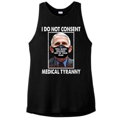 I Do Not Consent Medical Tyranny Anti Dr Fauci Vaccine Ladies PosiCharge Tri-Blend Wicking Tank