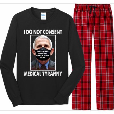 I Do Not Consent Medical Tyranny Anti Dr Fauci Vaccine Long Sleeve Pajama Set