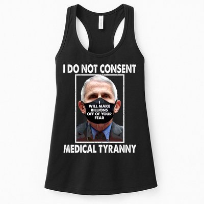 I Do Not Consent Medical Tyranny Anti Dr Fauci Vaccine Womens Tank Top