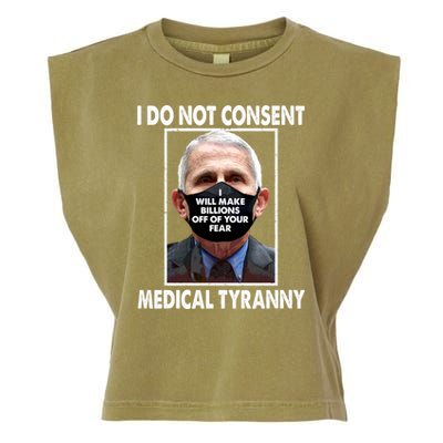 I Do Not Consent Medical Tyranny Anti Dr Fauci Vaccine Garment-Dyed Women's Muscle Tee