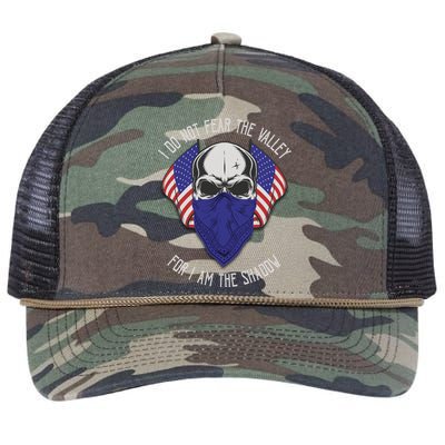 I Do Not Fear The Valley For I Am The Shadow Retro Rope Trucker Hat Cap