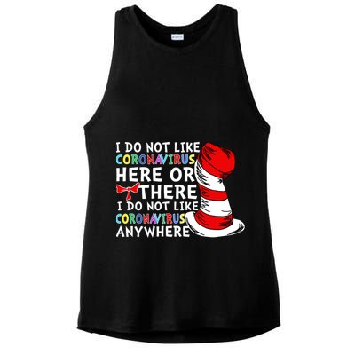 I Do Not Like Corona-Virus Here or There Do Not Like Anywhere Ladies PosiCharge Tri-Blend Wicking Tank