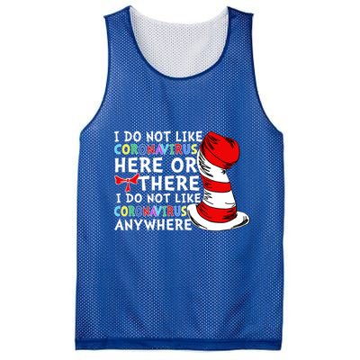 I Do Not Like Corona-Virus Here or There Do Not Like Anywhere Mesh Reversible Basketball Jersey Tank