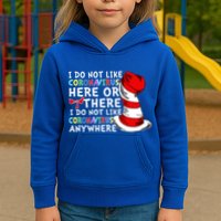 I Do Not Like Corona-Virus Here or There Do Not Like Anywhere Kids Hoodie