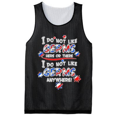 I Do Not Like Germs Here Or There Mesh Reversible Basketball Jersey Tank