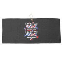 I Do Not Like Germs Here Or There Large Microfiber Waffle Golf Towel