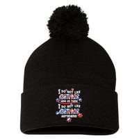 I Do Not Like Germs Here Or There Pom Pom 12in Knit Beanie