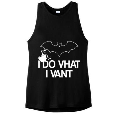 I Do What I Vant (Want) Funny Bat Vampire Ladies PosiCharge Tri-Blend Wicking Tank