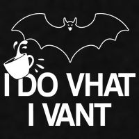 I Do What I Vant (Want) Funny Bat Vampire Ladies PosiCharge Tri-Blend Wicking Tank