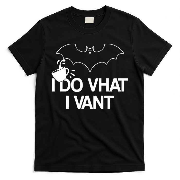I Do What I Vant (Want) Funny Bat Vampire T-Shirt
