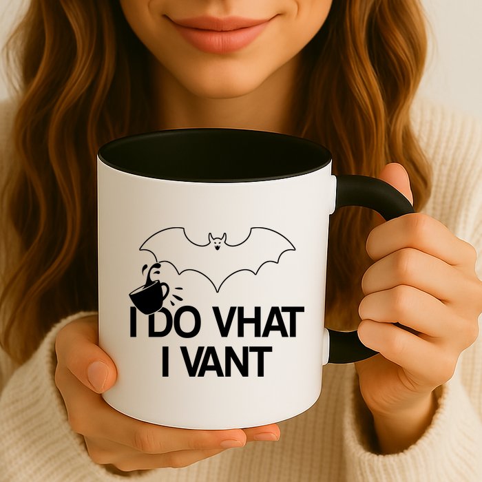 I Do What I Vant (Want) Funny Bat Vampire Mug