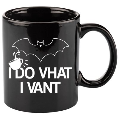 I Do What I Vant (Want) Funny Bat Vampire 11oz C Handle Ceramic Mug