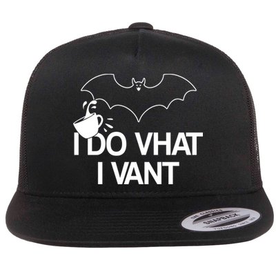 I Do What I Vant (Want) Funny Bat Vampire Flatbill Hat