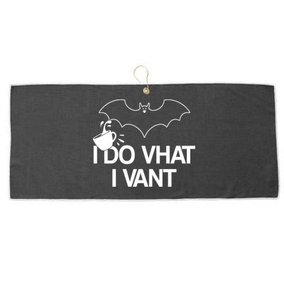 I Do What I Vant (Want) Funny Bat Vampire Large Microfiber Waffle Golf Towel