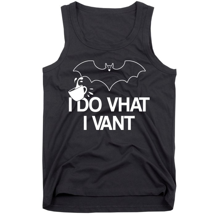I Do What I Vant (Want) Funny Bat Vampire Tank Top