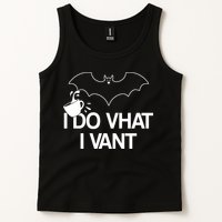 I Do What I Vant (Want) Funny Bat Vampire Tank Top