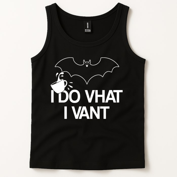 I Do What I Vant (Want) Funny Bat Vampire Tank Top