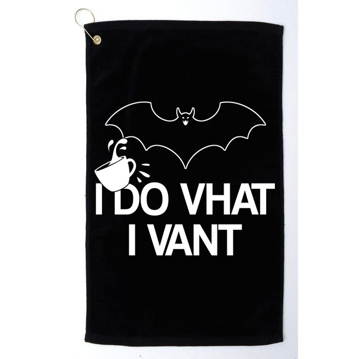 I Do What I Vant (Want) Funny Bat Vampire Golf Towel