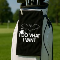 I Do What I Vant (Want) Funny Bat Vampire Golf Towel